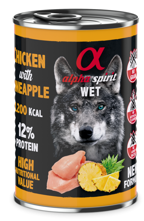 Alpha spirit-Canned Dog Food Chicken With Pineapple 400 g.png