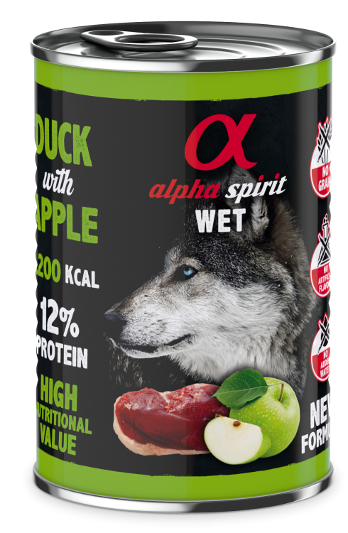 Alpha spirit-Canned Dog Food Duck With Green Apple 400 g.png